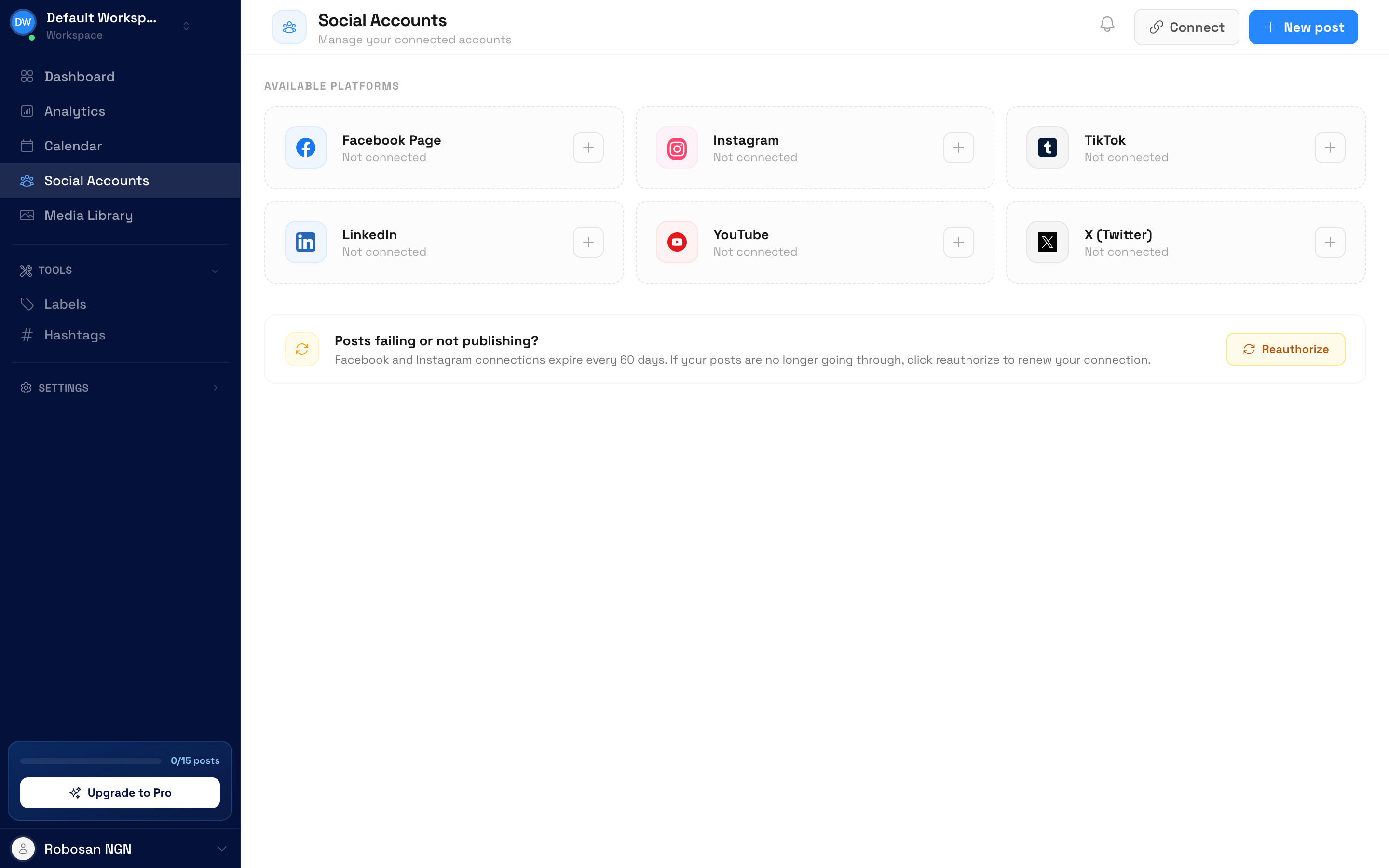 Cross-platform posting