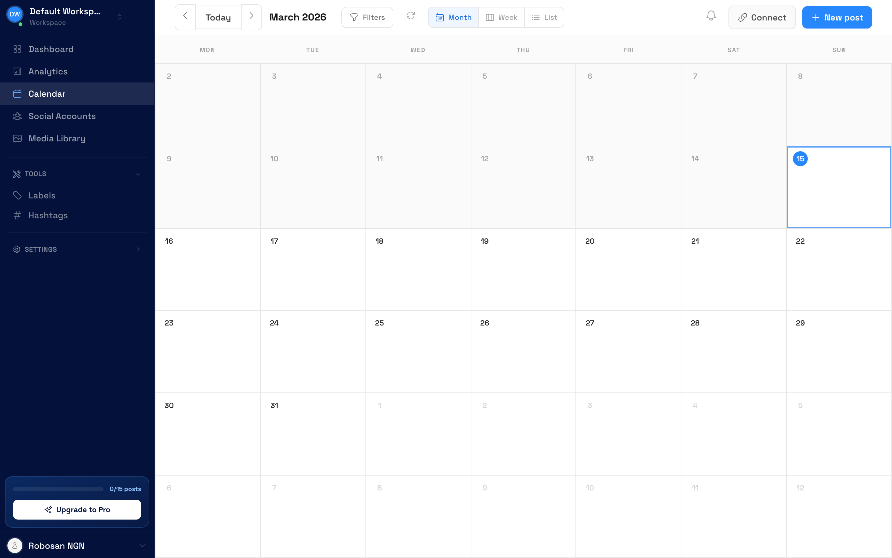 Drag & drop calendar